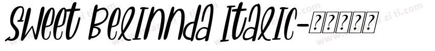 Sweet Belinnda Italic字体转换